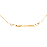 Italian Paperclip Necklace in 10K Yellow Gold 1.0 Grams 18-20 Inches