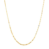 Italian 10K Yellow Gold Graduated Mirror Necklace 18-20 Inches 1 Grams