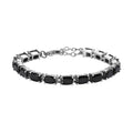 Thai Black Spinel Bracelet in Stainless Steel (6.50-8.0In) 20.65 ctw - Sticky add to cart bar