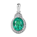 Rhapsody 950 Platinum AAAA Kagem Zambian Emerald and E-F VS2 Diamond Pendant without Chain 3.10 ctw - Sticky add to cart bar