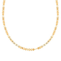 Italian Kiss & Hug Elements Necklace in 10K Yellow Gold 3.17 Grams 20 Inches
