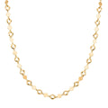 Coriandoli Oro Italian 10K Yellow Gold Diamond-Cut and Marquise Elements Necklace 18 Inches 3.10 Grams - Sticky add to cart bar