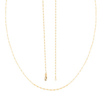 Italian 10K Yellow Gold Mirror Chain 20 Inches 0.80 Grams