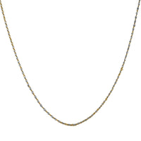 Spirali Singapore Italian 10K Yellow and White Gold Necklace 20 Inches 1.60 Grams