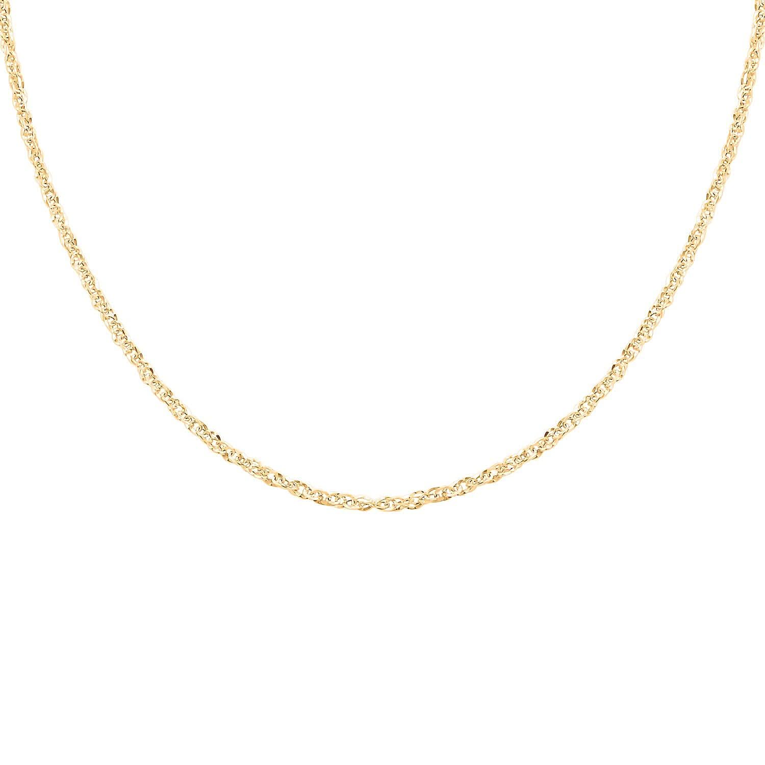 Italian Double Singapore Necklace in 10K Yellow Gold 1.82 Grams 20 Inches