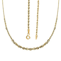 Italian Graduated Rope Radiance Necklace in 10K Yellow Gold 3.75 Grams 20 Inches