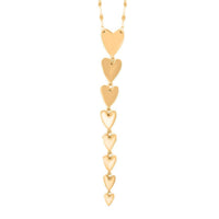 Cuore Scalare Italian 10K Yellow Gold Graduated Necklace 18-20 Inches 1.90 Grams