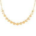 Italian Concave Heart Station Necklace in 10K Yellow Gold 1.50 Grams 18-20 Inches - Sticky add to cart bar