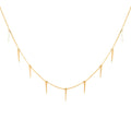 Italian Sword Drop Station Necklace in 10K Yellow Gold 1.16 Grams 18-20 Inches - Sticky add to cart bar