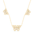 Italian 10K Yellow and White Gold Butterfly Station Necklace 18-20 Inches 2 Grams - Sticky add to cart bar