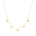 Quadrifoglio Italian 10K Yellow Gold Station Necklace 18-20 Inches 1.30 Grams - Sticky add to cart bar