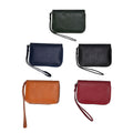 Black, Brown, Red, Navy and Green Faux Leather Set of 5 Card Holder (3.9"x1.4"x2.9") with Wrist Strap - Sticky add to cart bar