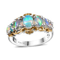 Premium Ethiopian Welo Opal Ring in Vermeil YG and Platinum Over Sterling Silver (Size 7.0) 1.60 ctw - Sticky add to cart bar