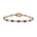 Premium Uruguayan Amethyst, Moissanite Bracelet in Vermeil YG Over Sterling Silver (6.50 In) 6.50 ctw - Sticky add to cart bar