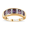 Uruguayan Amethyst, Moissanite Ring in 14K YG Over Vermeil Sterling Silver (Size 9.0) 1.30 ctw - Sticky add to cart bar