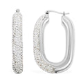 White Crystal Earrings in Sterling Silver - Sticky add to cart bar