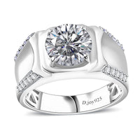 Moissanite Men's Ring in Vermeil Yellow Gold Over Sterling Silver (Size 9.0) 3.15 ctw