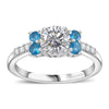Moissanite & Kagem Zambian Emerald