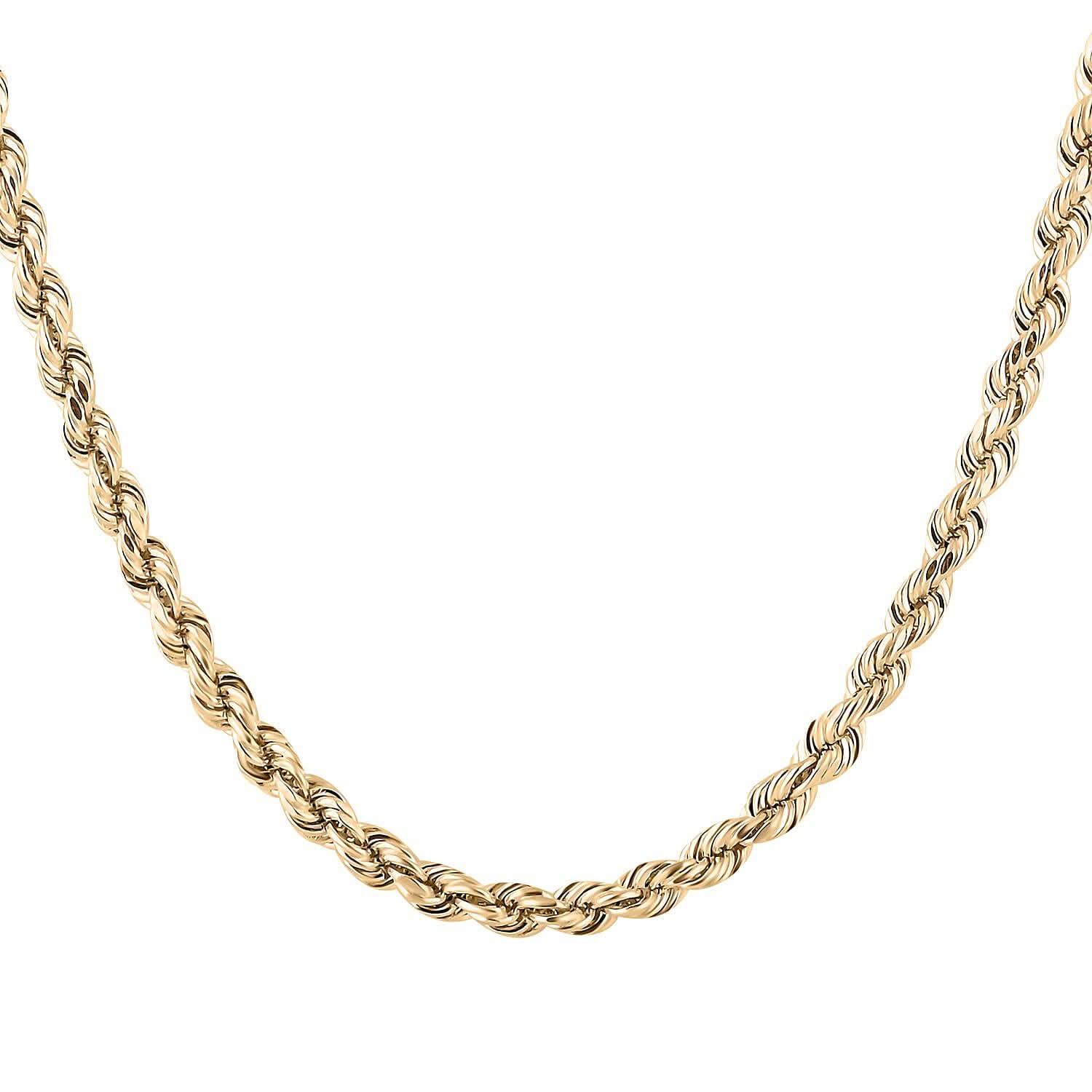 5mm Rope Chain Necklace in 10K Yellow Gold 10.10 Grams 26 Inches