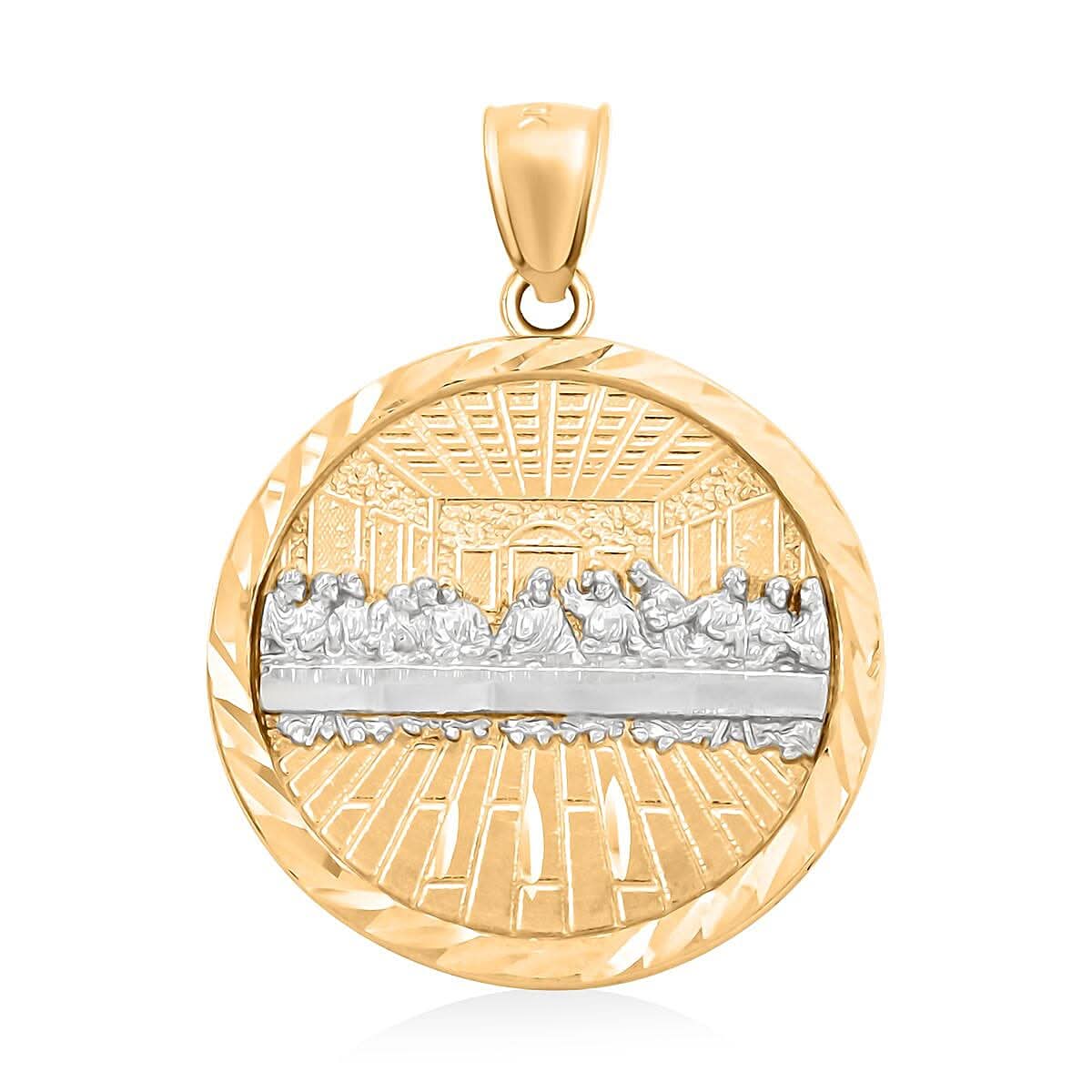 Made in America 10K Yellow Gold Last Supper Pendant without Chain 3.70 Grams