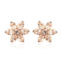 10K Rose Gold Marropino Morganite Stud Earrings 2.00 ctw