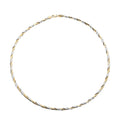 Seta Bicolor Italian 10K Yellow and White Gold Necklace 18 Inches 3.10 Grams - Sticky add to cart bar