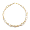 Mare Colorato Italian 10K Yellow, Rose and White Gold Necklace 18 Inches 4.40 Grams - Sticky add to cart bar