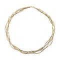Mare Italian 10K Yellow Gold 5 Strand Necklace 18 Inches 4.40 Grams - Sticky add to cart bar
