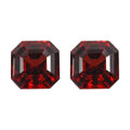 Asscher Cut Mozambique Garnet Set of 2 (Oct 6x6 mm) 2.91 ctw Loose gemstone - Sticky add to cart bar