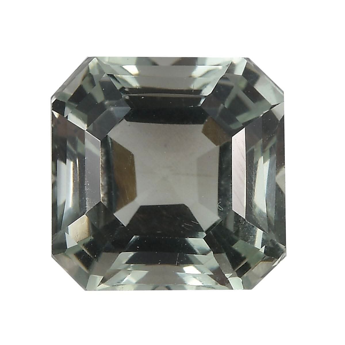 Asscher Cut AA Montezuma Prasiolite (Oct 10x10 mm) 4.52 ctw