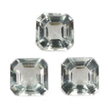 Asscher Cut Montezuma Prasiolite Set of 3 (Oct 6x6 mm) 3.00 ctw Loose Gemstone - Sticky add to cart bar