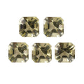 Asscher Cut Green Gold Quartz Set of 5 (Oct 6x6 mm) 5.02 ctw Loose gemstone - Sticky add to cart bar