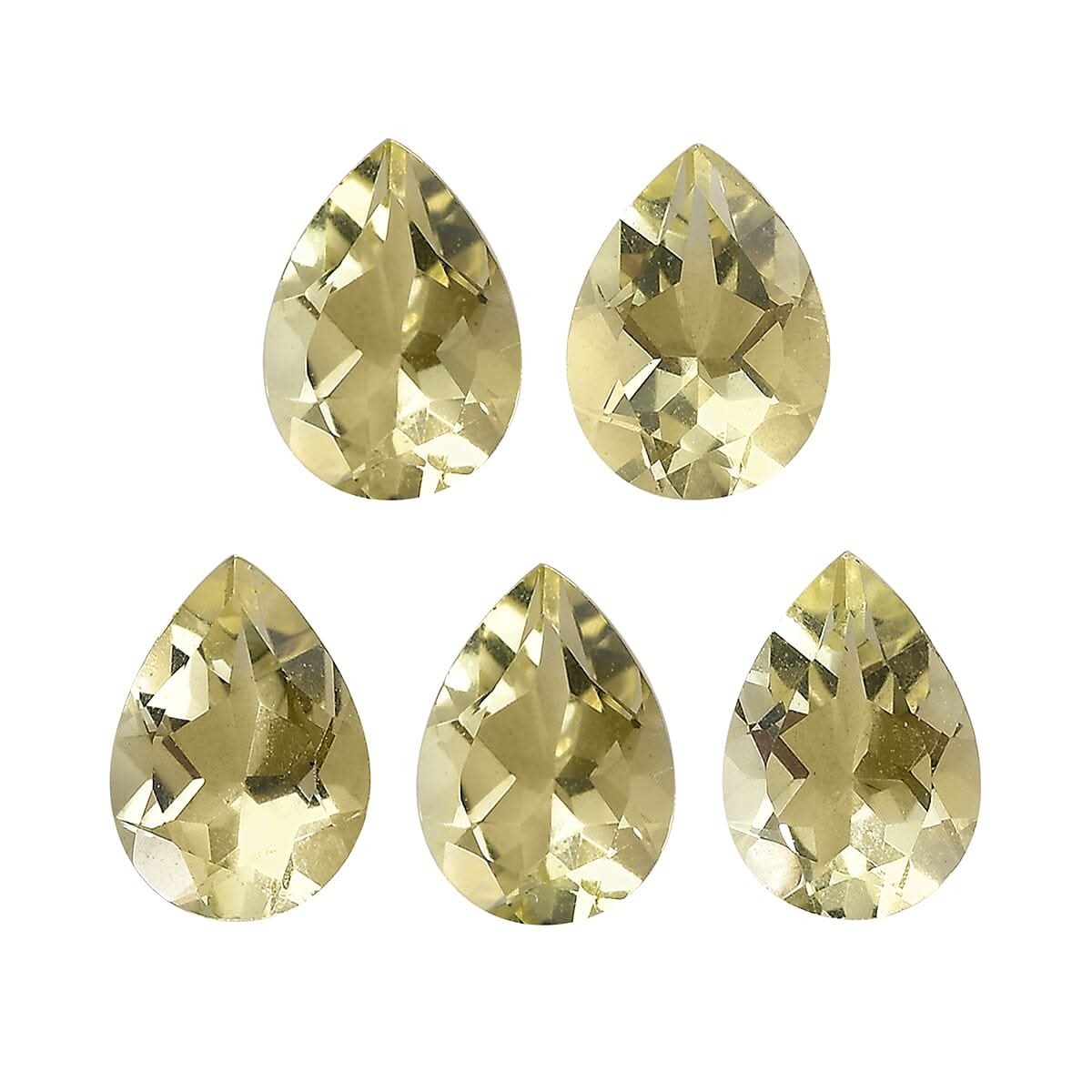 Green Gold Quartz Set of 3 (Pear 7x5 mm) 2.94 ctw Loose gemstone