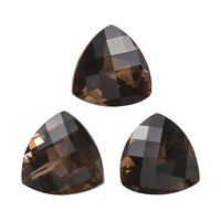 Brazilian Smoky Quartz Set of 3 (Trl 9 mm) 6.71 ctw Loose gemstone