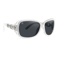 SolarX Black Fashion Linked Polarized Sunglasses with Rhinestones