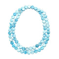 Blue Shell Pearl 14-16mm Beaded Endless Necklace 46 Inches - Sticky add to cart bar