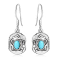 Artisan Crafted Premium Sleeping Beauty Turquoise Cowboy Hat Earrings in Sterling Silver 0.80 ctw - Sticky add to cart bar
