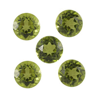 Peridot Set of 5 (Rnd 7 mm) 7.30 ctw Loose gemstone