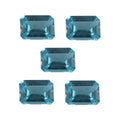 AA Betroka Blue Apatite Set of 5 (Oct 7x5 mm) 4.15 ctw Loose gemstone - Sticky add to cart bar