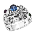 Bali Legacy Blue Kyanite and Multi Gemstone 1.40 ctw Ring in Sterling Silver - Sticky add to cart bar