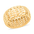 Italian 10K Yellow Gold Concave Reflection Band Ring 3.0 Grams - Sticky add to cart bar