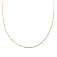 14K Yellow Gold Over Sterling Silver Rope Chain Necklace 30 Inches 21.90 Grams