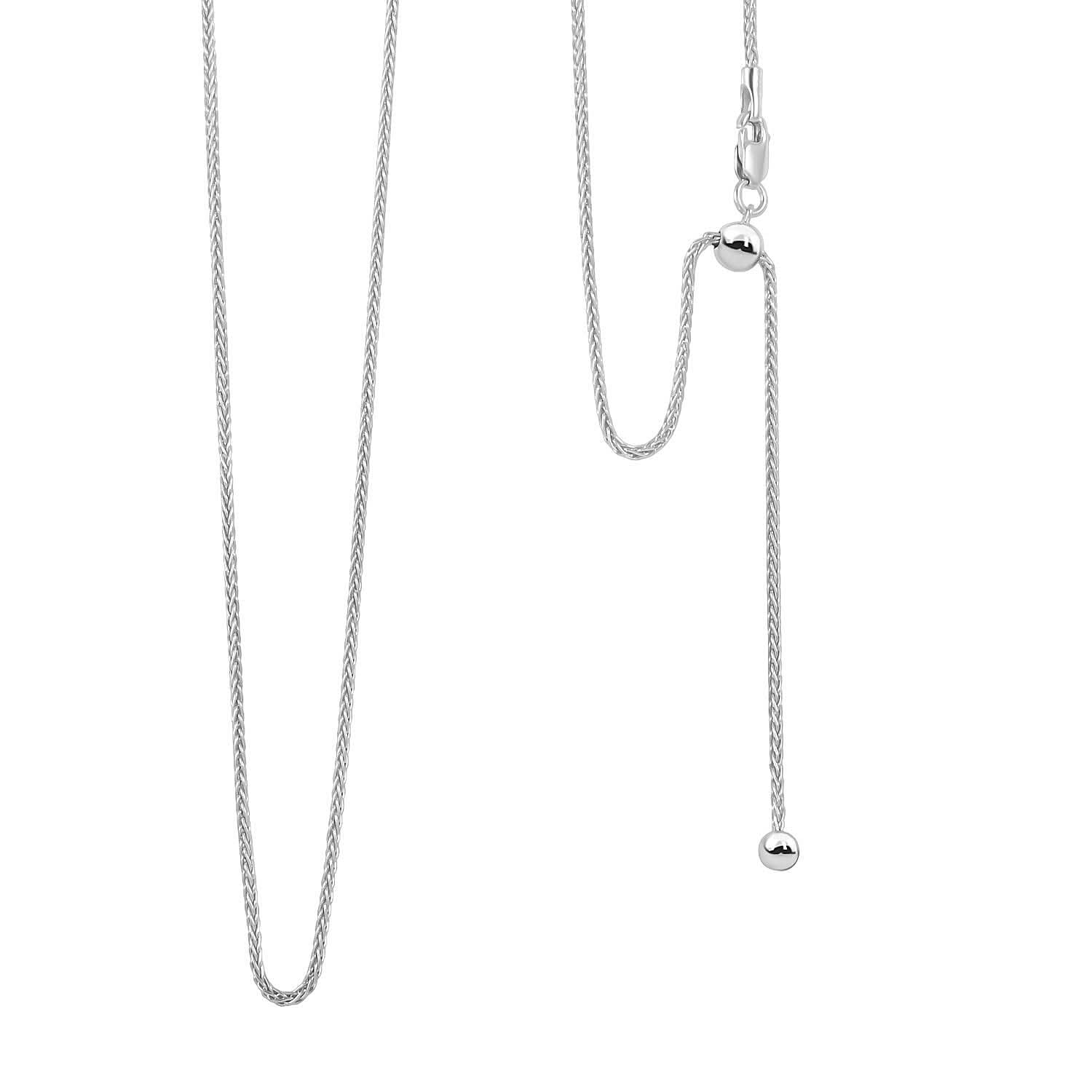 Sterling Silver Spiga Chain Necklace 24 Inches 4.60 Grams