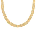 14K Yellow Gold Over Sterling Silver Silken Weave Chain Necklace 20 Inches 22.40 Grams - Sticky add to cart bar