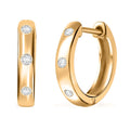 Moissanite Hoop Earrings in 18K Vermeil YG Over Sterling Silver 0.30 ctw - Sticky add to cart bar