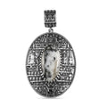 Artisan Crafted White Buffalo Pendant in Sterling Silver 9.30 ctw - Sticky add to cart bar