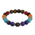 Multi Gemstone Beaded Stretch Bracelet in Silvertone 190.00 ctw - Sticky add to cart bar