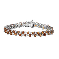 TLV Tanzanite, White Zircon Bracelet in Rhodium Over Sterling Silver (6.50 In) 10.35 ctw
