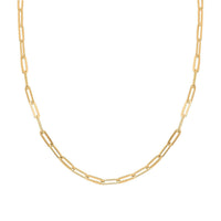 10K Yellow Gold 5.5mm Paper Clip Necklace 22 Inches 14.50 Grams