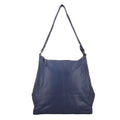 100%  Genuine Leather Hobo Shoulder Bag Size: 17(L) x 4.5 (W) x 12(H)  inches Color: Navy - Sticky add to cart bar